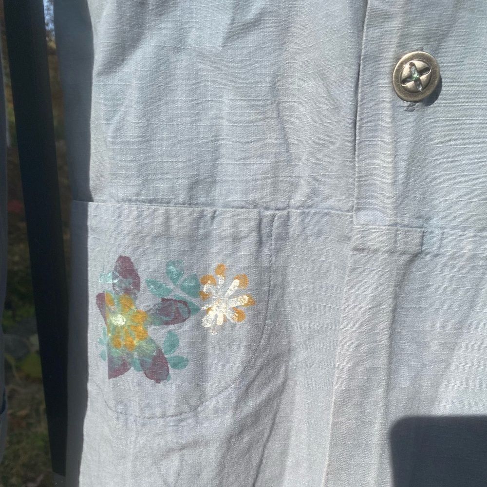 Blue Fish Hand Painted Jacket RARE! - Picture 6 of 10